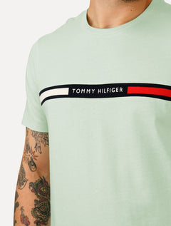 Camiseta Tommy Hilfiger Masculina Chest Insert Logo Verde Claro