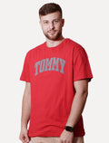 Camiseta Tommy Jeans Regular Collegiate Arc Vermelha