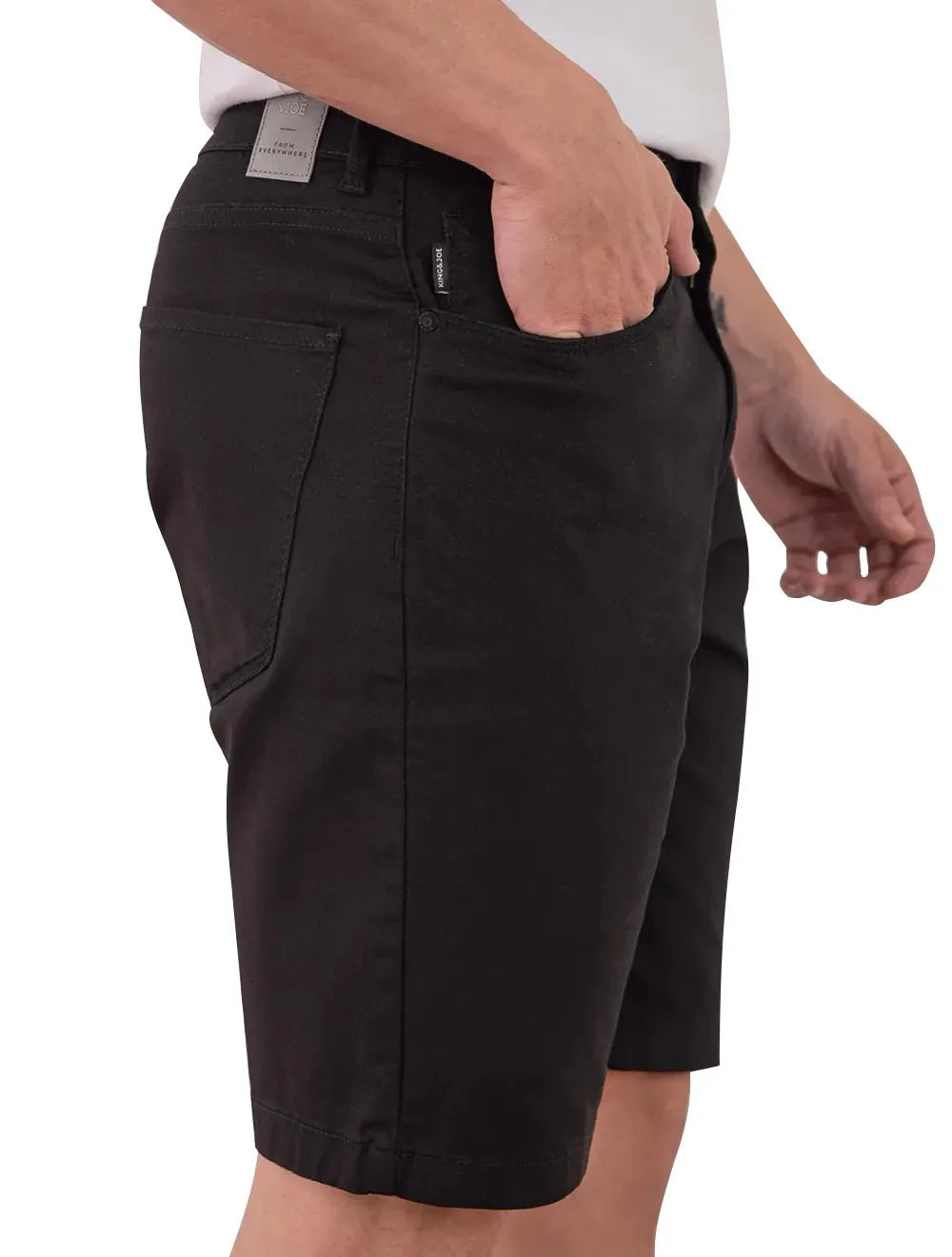Bermuda King & Joe Jeans Masculina Slim Flex Detroit Black Preta