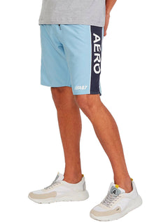 Bermuda Aeropostale Masculina Boardshorts Aero Side A87 Azul Claro/ Marinho