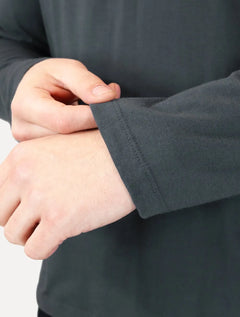 Camiseta Ellus Masculina Manga Longa Cotton Fine Classic Midnight Blue Marinho