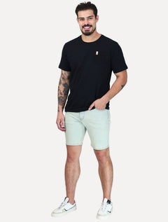 Bermuda Levis Jeans Masculina 412 Slim Shorts Stretch Verde Claro