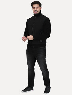 Jaqueta Dixen Masculina Nylon Manga Ribana Pocket Zip Preta