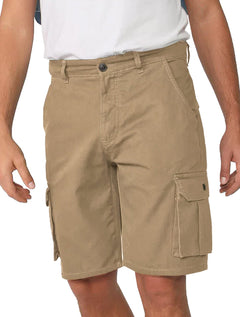 Bermuda Lacoste Masculina Sarja Cargo Pockets Caqui