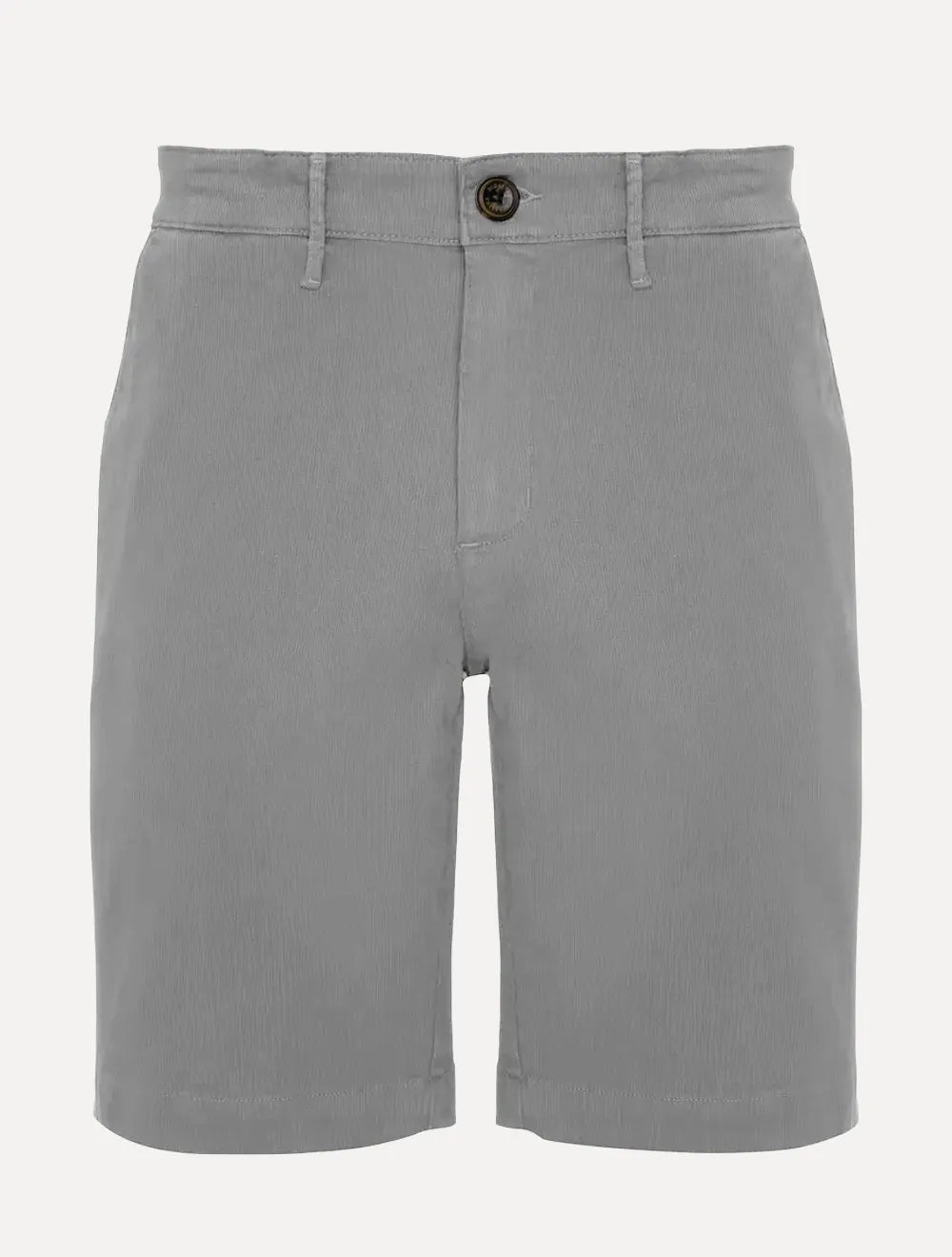 Bermuda Dudalina Masculina Sarja Right Textura Cinza Claro