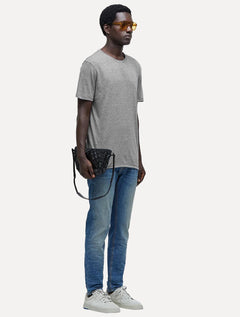 Camiseta Osklen Masculina Slim Light E-basics II Cinza Mescla