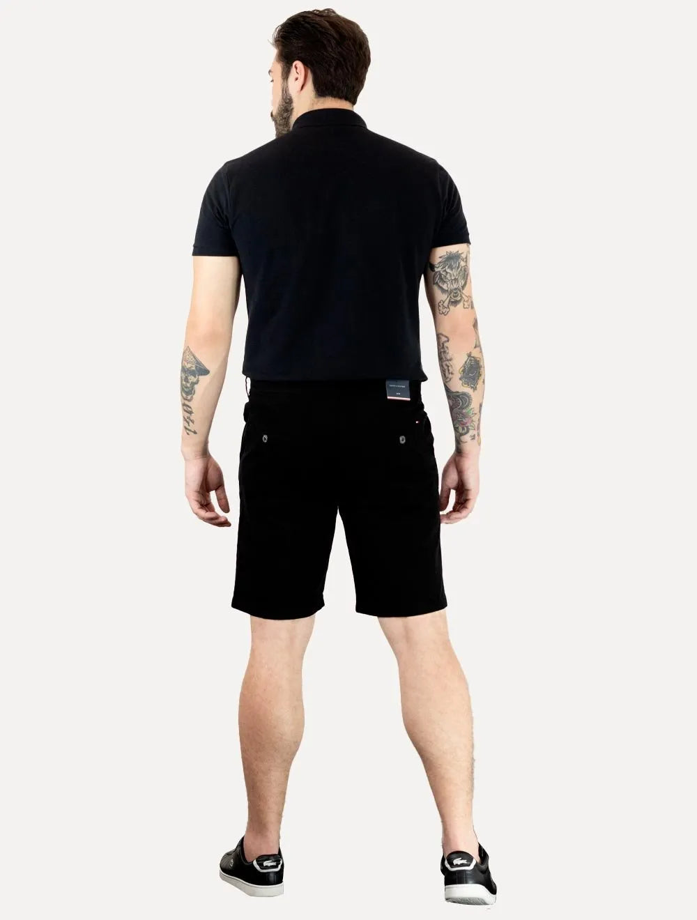 Bermuda Tommy Hilfiger Masculina de Sarja Stretch Preta
