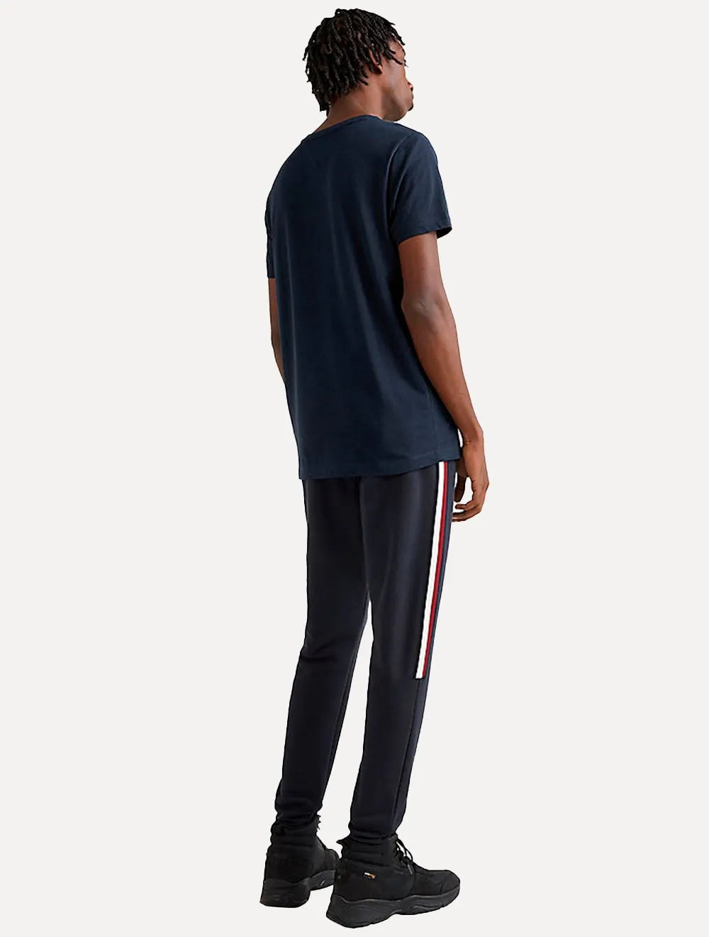Camiseta Tommy Hilfiger Masculina Text Bar Corp Azul Marinho