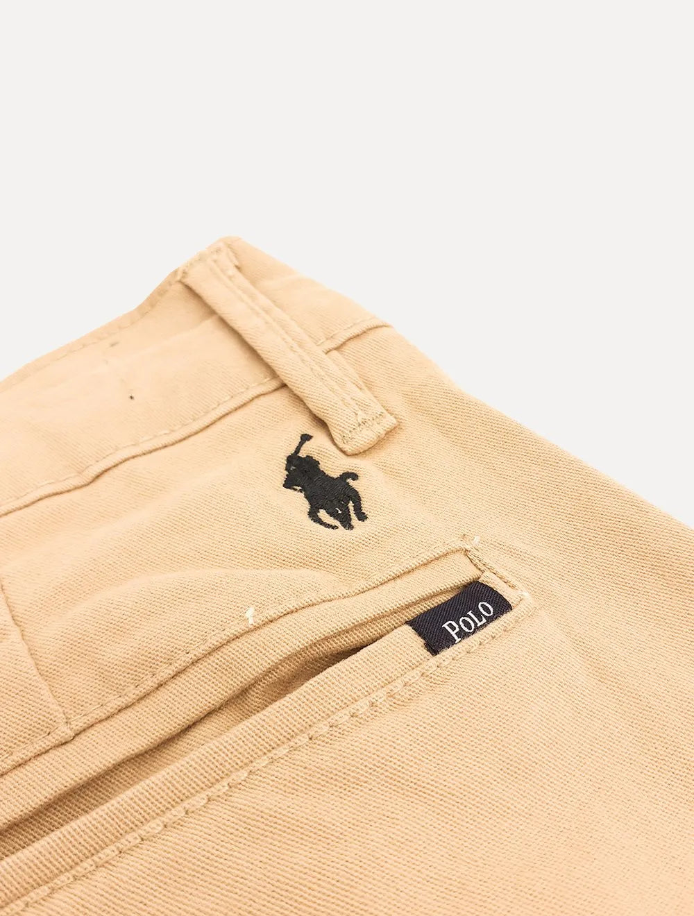 Calça Ralph Lauren Masculina de Sarja Chino Stretch Slim Fit Caqui