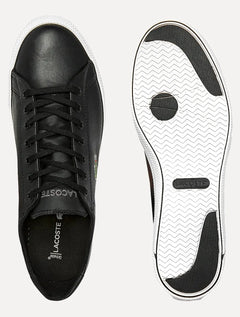 Tênis Lacoste Masculino Couro Gripshot Blk/Wht Preto