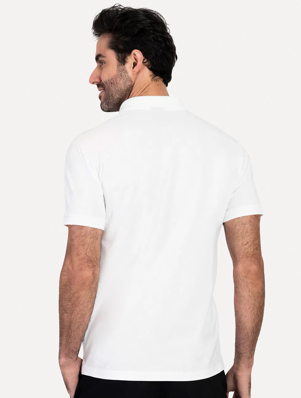 Polo Aramis Masculina Piquet Inner Detail Lt Button Branca