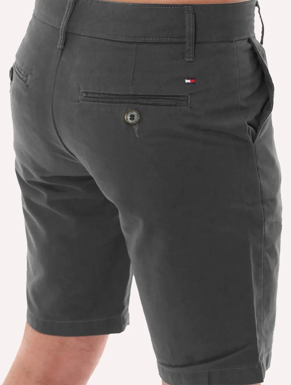 Bermuda Tommy Hilfiger Masculina de Sarja Stretch Chumbo
