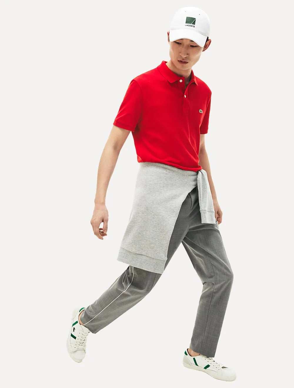 Polo Lacoste Masculina Slim Fit Petit Piquet Vermelha