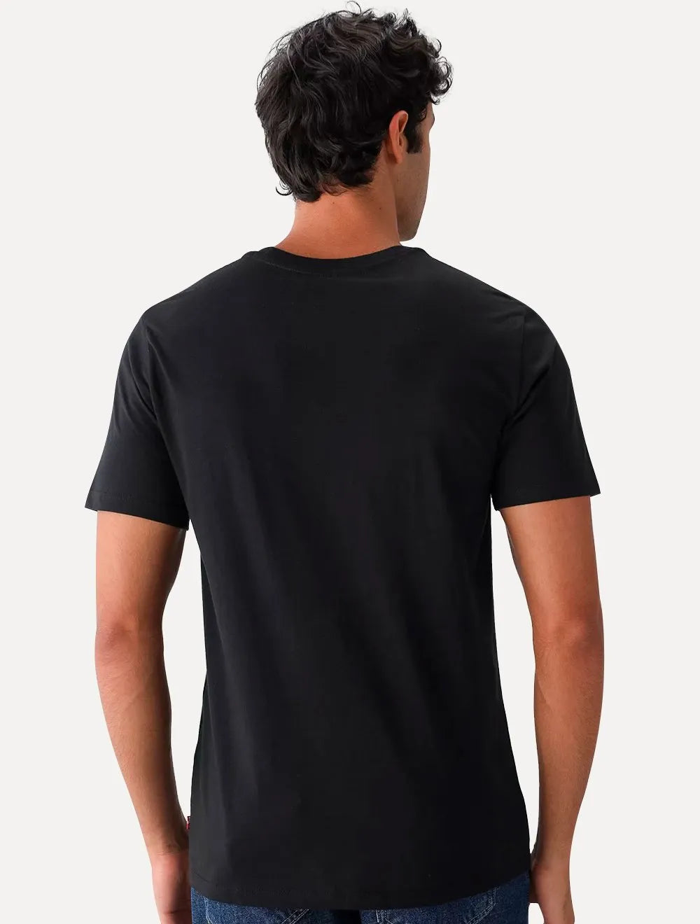 Camiseta Levis Masculina Logo Batwing Preta
