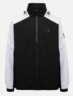 Jaqueta Calvin Klein Jeans Bomber Hoodie Colorblock Preta