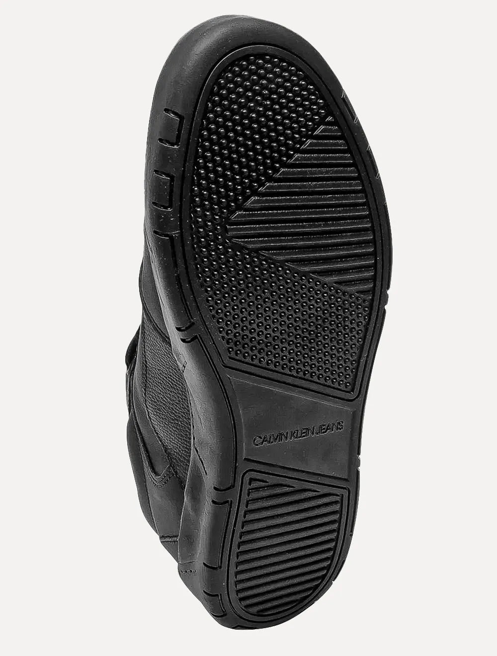 Tênis Calvin Klein Jeans Masculino Couro Basket Unicolor Preto