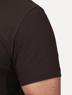 Camiseta Aramis Masculina Basic Lisa Mono Icon Marrom Café Escuro