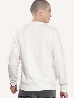 Moletom Tommy Hilfiger Masculino Crewneck Monotype Roundall Off-White