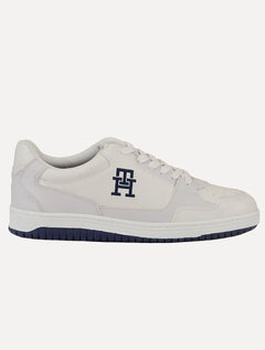 Tênis Tommy Hilfiger Masculino Couro Basket 2C Mix Suede Branco