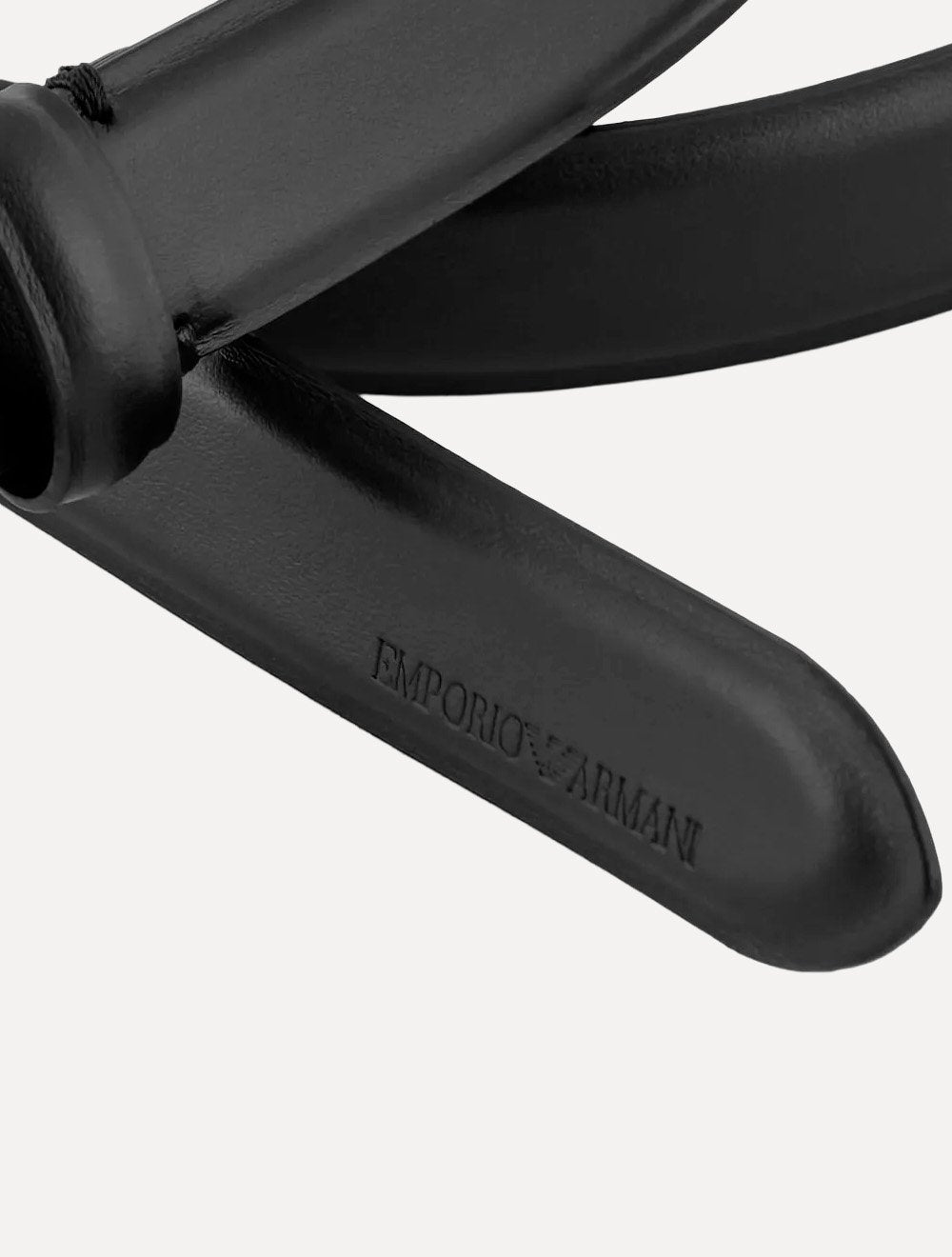 Cinto Masculino Emporio Armani Couro Liso Preto
