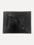 Carteira Aramis Masculina Couro Horizontal Grid Preto