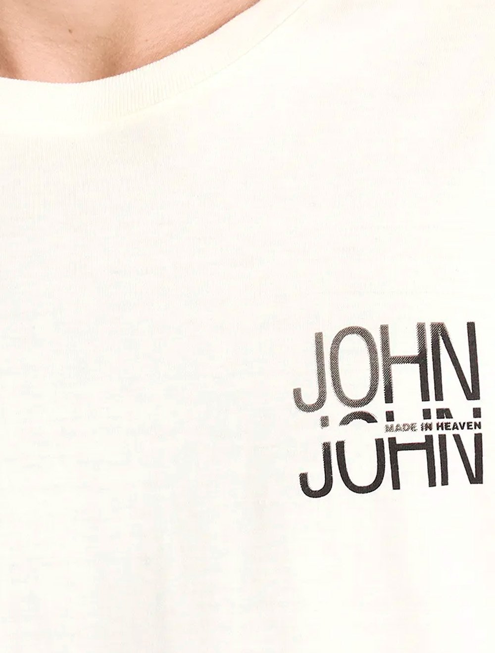 Camiseta John John Masculina Regular Fit Air Off White