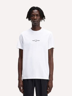 Camiseta Fred Perry Masculina Regular Embroidered Graphic Branca