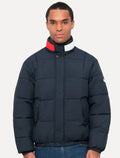 Jaqueta Tommy Hilfiger Masculina Puffer Collar DNA Azul Marinho
