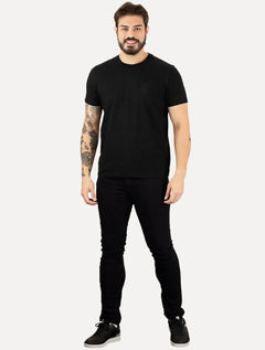 Camiseta Ellus Masculina Cotton Fine Originals Classic Rebel Soul Preta