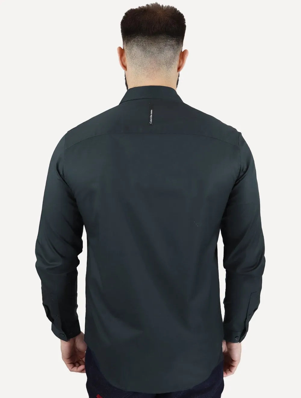 Camisa Calvin Klein Jeans Slim Fit New CKJ Logo Azul Marinho