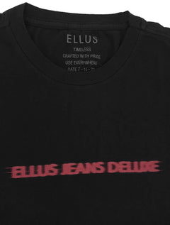 Camiseta Ellus Cotton Fine Deluxe Classic Blurry Preta