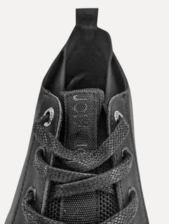 Tênis John John Masculino Couro New Slim Elastico All Black Preto