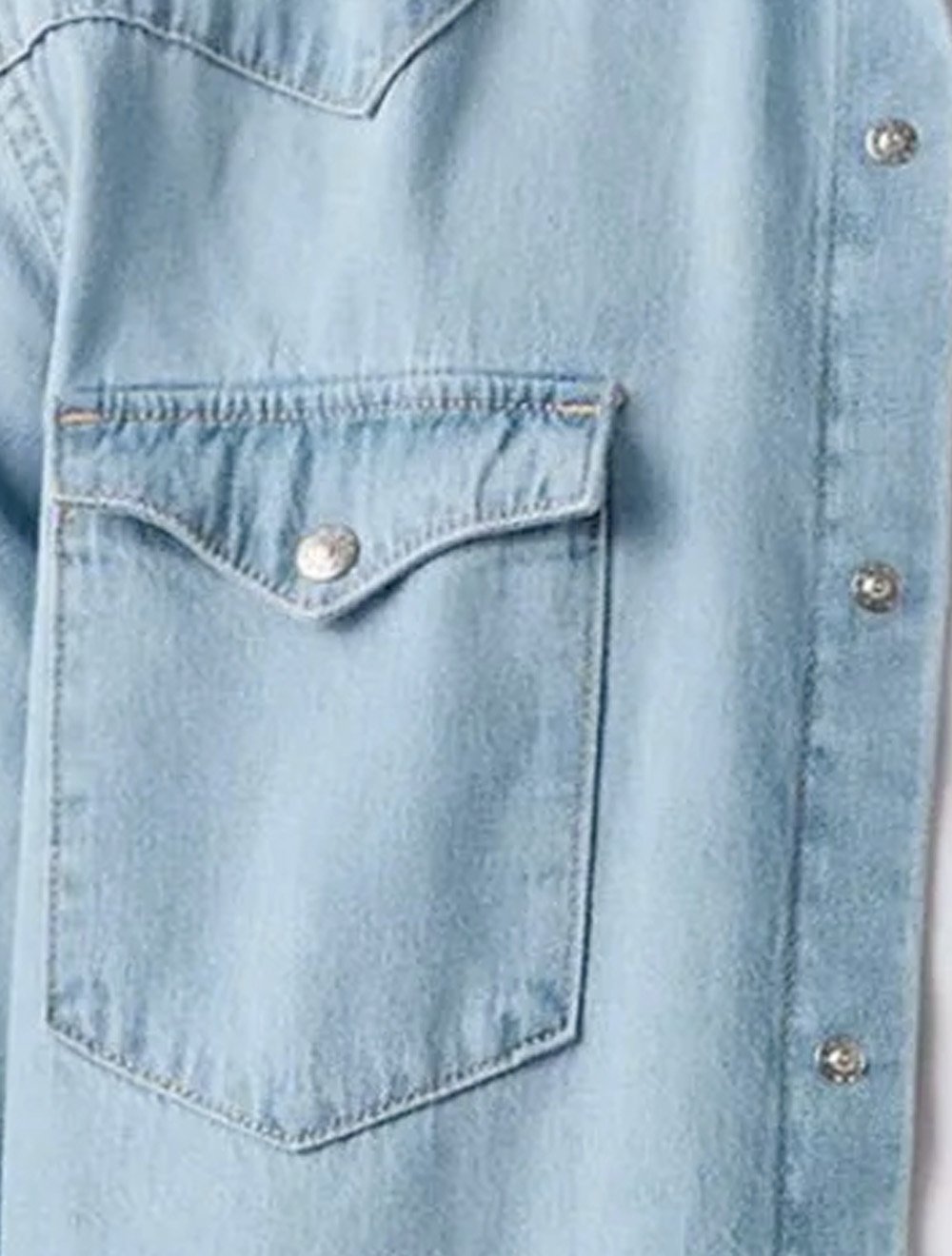 Camisa Levis Masculina Jeans Barstow Pocket Azul Claro