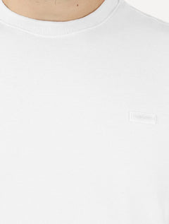 Camiseta Calvin Klein Masculina Piquet Rubber Patch Mono Logo Branca