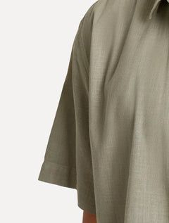 Camisa John John Masculina Relaxed Manga Curta Cotton Verde Claro