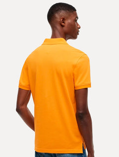 Polo Tommy Hilfiger Masculina Slim Piquet 1985 Flash Laranja