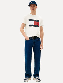 Camiseta Tommy Hilfiger Masculina Regular Big Flag Off White