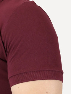 Polo Guess Masculina Piquet 1981 Bordado Bordô