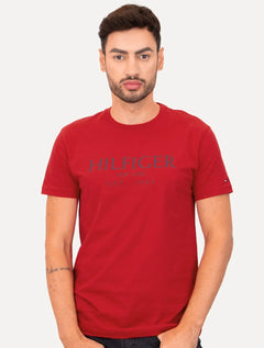 Camiseta Tommy Hilfiger Masculina Big Logo Est.1985 Vermelha