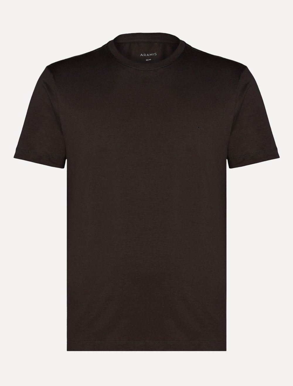 Camiseta Aramis Masculina Basic Lisa Mono Icon Marrom Café