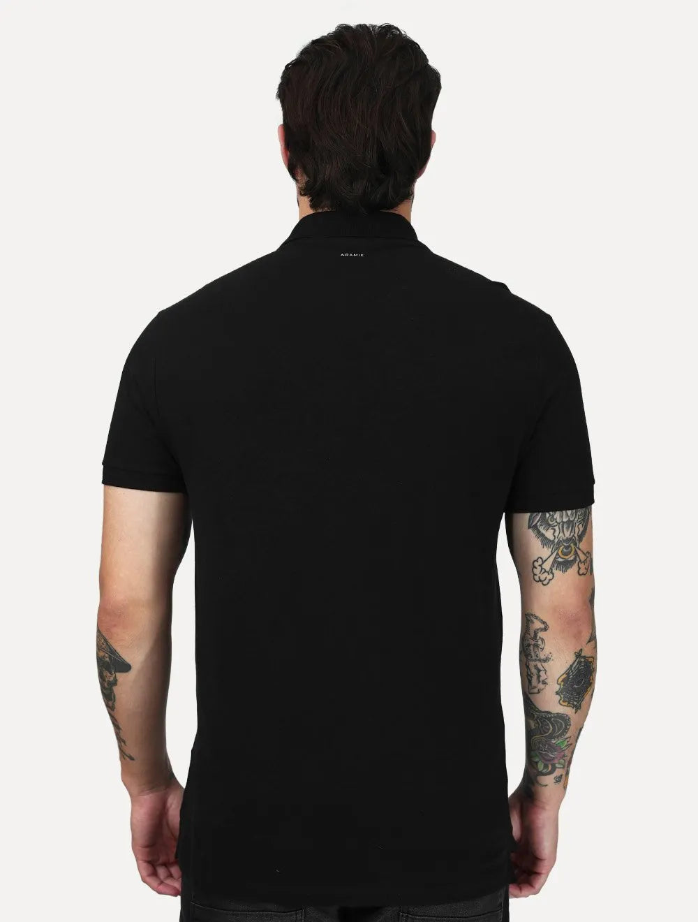 Polo Aramis Masculina Regular Basic Piquet Surton Mono Logo Preto