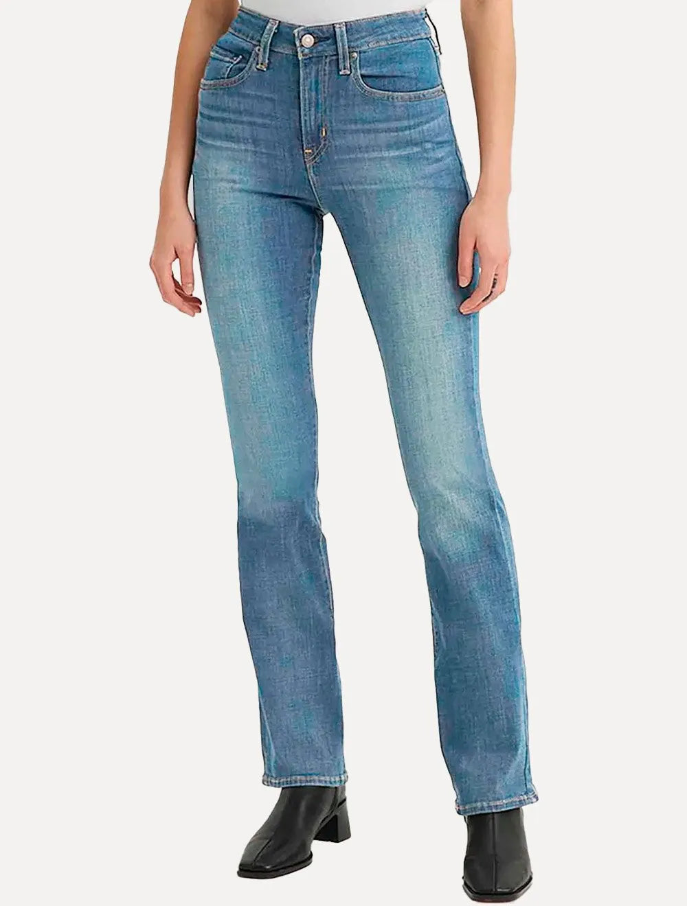 Calça Levis Jeans Feminina 725 High Rise Bootcut Azul Claro