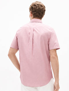 Camisa Tommy Hilfiger Masculina Manga Curta Regular Houndstooth Mini Xadrez Rosa