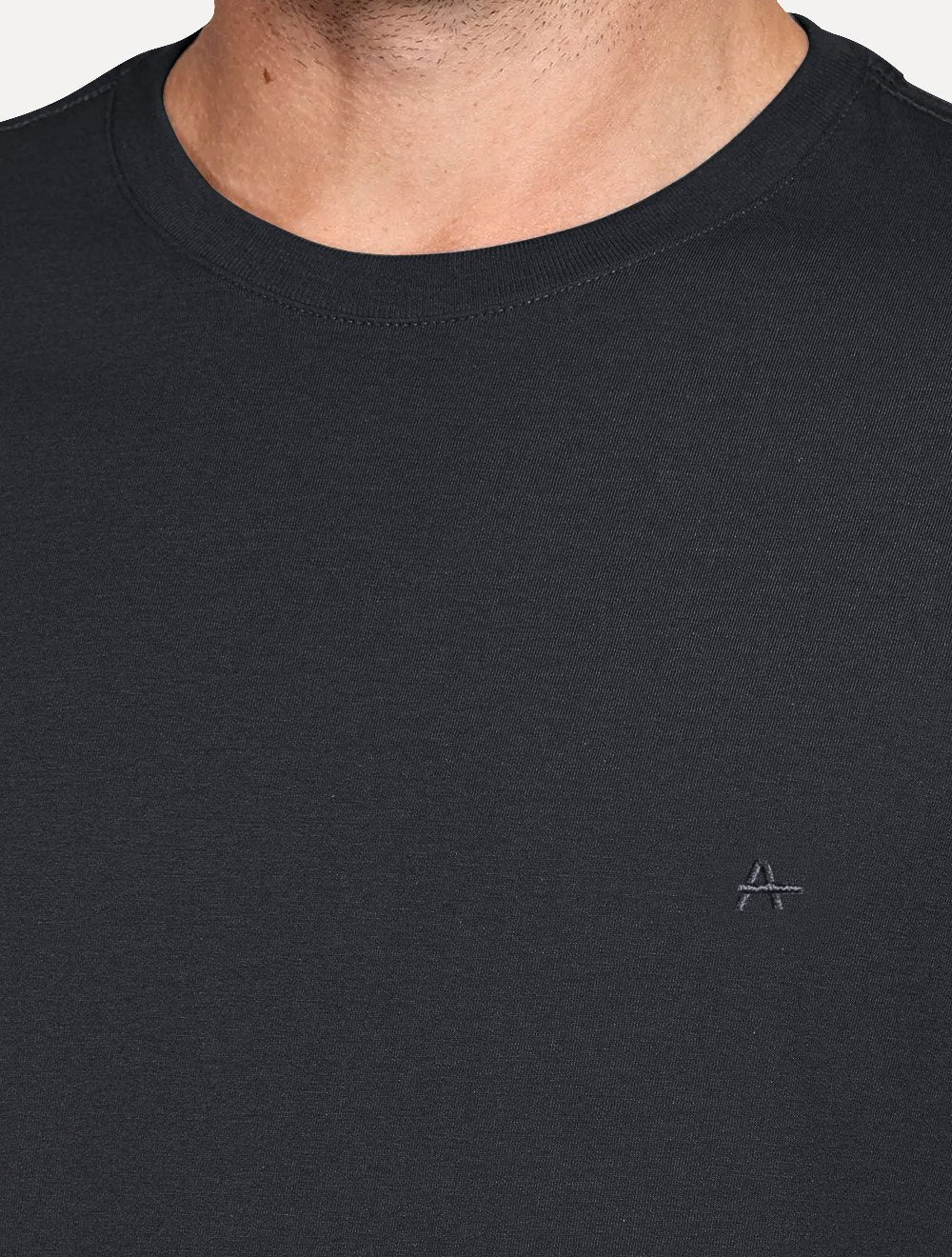 Camiseta Aramis Masculina Basic Lisa Mono Icon Cinza Escuro