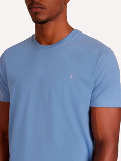 Camiseta Aramis Masculina Basic Lisa Azul Médio