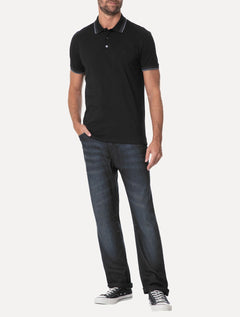 Polo Ellus Masculina Piquet Triple Short Signature Preta