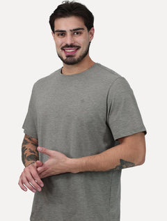 Camiseta Dudalina Regular Fit Listras Cáqui Escuro