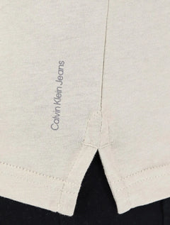 Camiseta Calvin Klein Jeans Masculina Crewneck Essentials Cáqui Claro