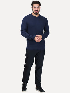 Blusa Aramis Masculina Tricot Gola V Azul Marinho