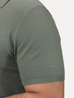 Polo Dixen Masculina Tricot Manga Curta Verde
